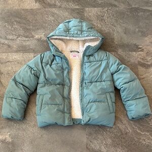 Place Kids Girl Light Blue Puffer Jacket, Winter Coat, Warm Lining, Size S (5/6)